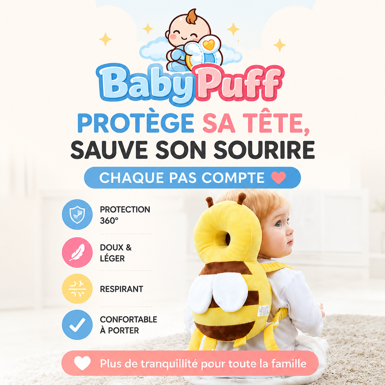 Sac à dos de protection pour bébé