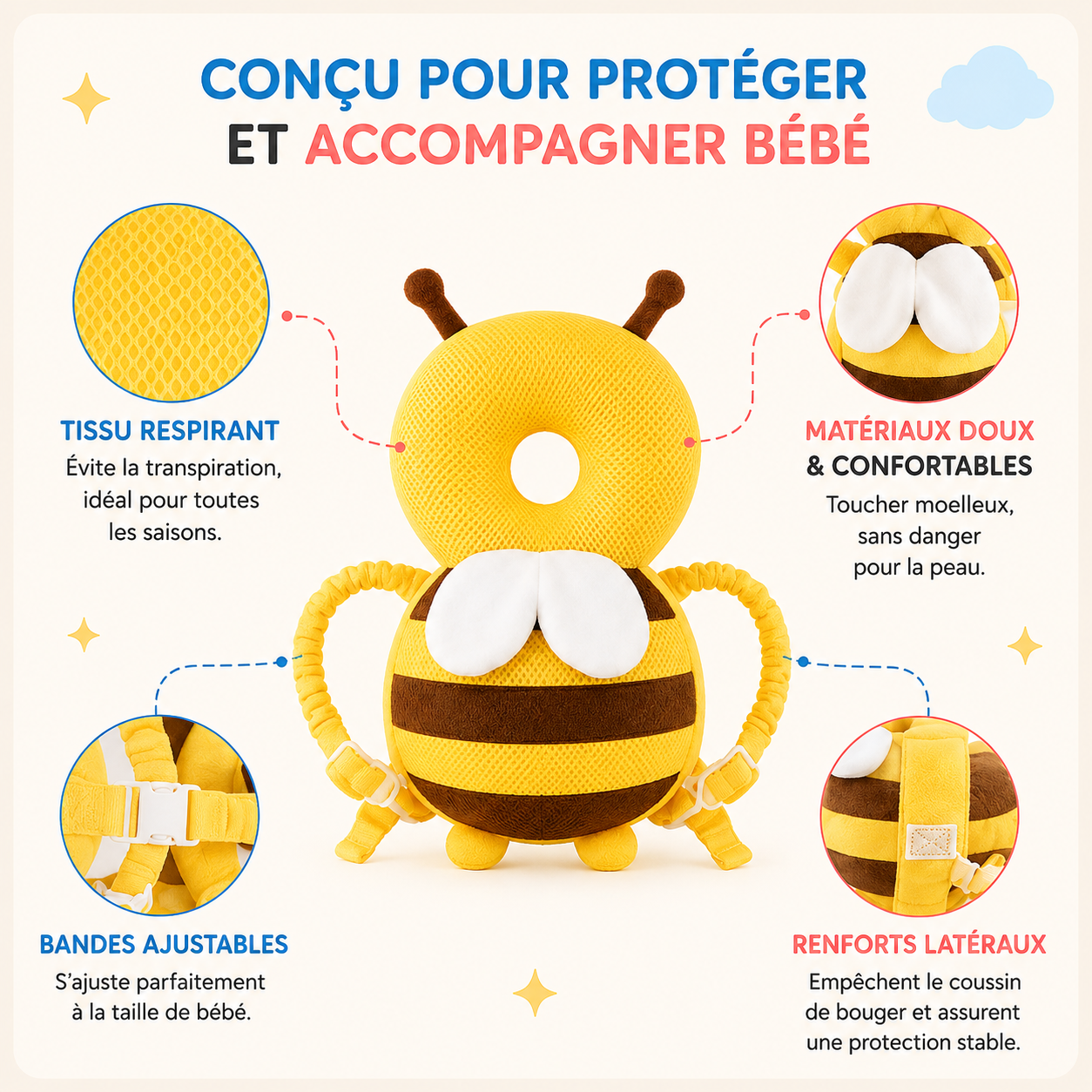 Sac à dos de protection pour bébé